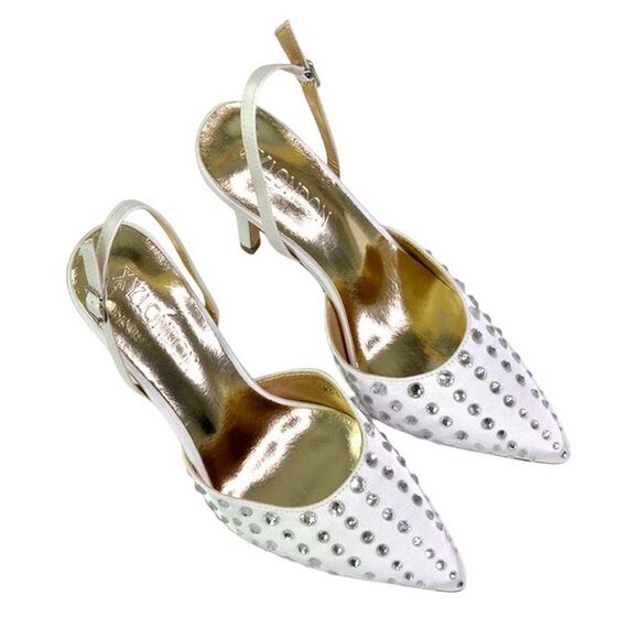 XY London Womens/Ladies Shelly Pointed Bridal High Heels / Ivory - Picture 4 of 4